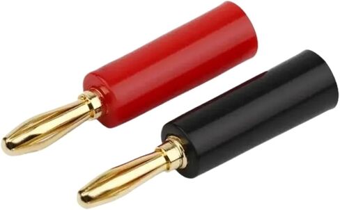 4mm Banana Connector Male Audio Jack Speaker Terminal Gold Plated Conector Musical Cable Black Red(20pcs) in Saudi Arabia