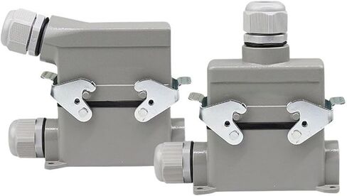 High Base Rectangular Heavy Duty Connector 4 6 8 10 16 20 24 32 48 Core Pins 16A Waterproof Aviation Plug Top Side Outlet(Army Green) in Saudi Arabia