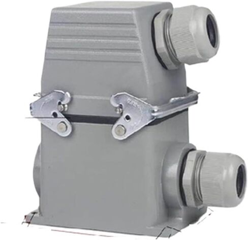 High Base Rectangular Heavy Duty Connector 4 6 8 10 16 20 24 32 48 Core Pins 16A Waterproof Aviation Plug Top Side Outlet(Army Green) in Saudi Arabia