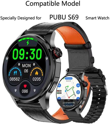 واقي شاشة PUBU للساعة الذكية S69 مقاس 1.46 بوصة [3 عبوات] طبقة من الزجاج المقوى عالي الدقة [صلابة 9H] [مضاد للخدش] [خالٍ من الفقاعات] متوافق مع جهاز تتبع اللياقة البدنية للساعة الذكية Lyaarka PUBU S69 in Kuwait