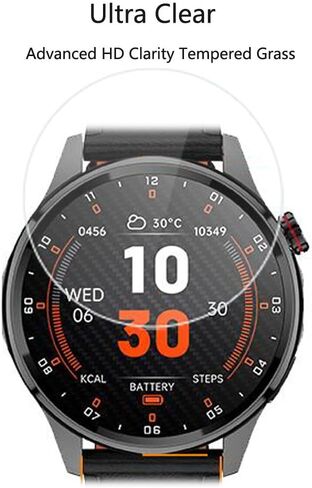 واقي شاشة PUBU للساعة الذكية S69 مقاس 1.46 بوصة [3 عبوات] طبقة من الزجاج المقوى عالي الدقة [صلابة 9H] [مضاد للخدش] [خالٍ من الفقاعات] متوافق مع جهاز تتبع اللياقة البدنية للساعة الذكية Lyaarka PUBU S69 in Kuwait