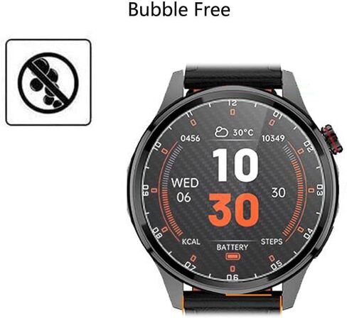 واقي شاشة PUBU للساعة الذكية S69 مقاس 1.46 بوصة [3 عبوات] طبقة من الزجاج المقوى عالي الدقة [صلابة 9H] [مضاد للخدش] [خالٍ من الفقاعات] متوافق مع جهاز تتبع اللياقة البدنية للساعة الذكية Lyaarka PUBU S69 in Kuwait
