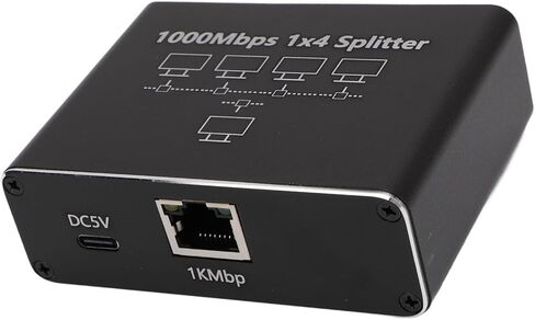 موزع إيثرنت يعمل بمنفذ USB C من 1 إلى 4 مع كابل لـ Cat8 Cat7 Cat6، محول شبكة جيجابت RJ45 للكمبيوتر والتلفزيون وجهاز التوجيه للمكتب المنزلي in Saudi Arabia