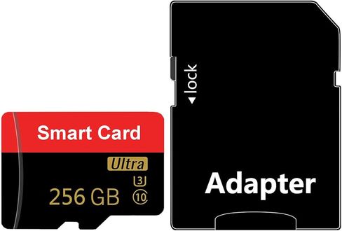 بطاقة ذاكرة 256 جيجا بايت بطاقة TF صغيرة بطاقة ذكية فائقة السرعة لهواتف Android وكاميرا الحركة والأجهزة اللوحية مساحة تخزين موسعة in Kuwait