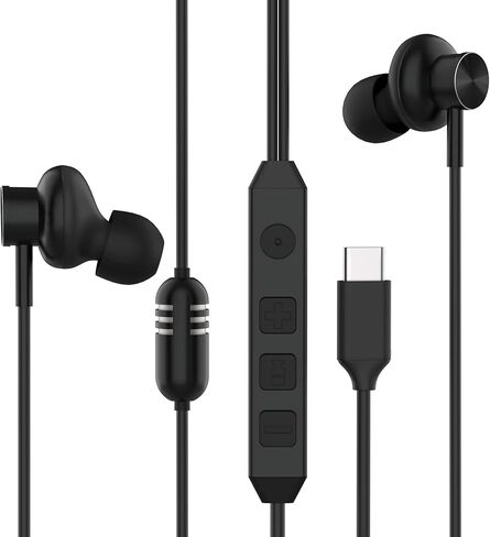 USB-C in-Ear Wired Headphones,Earbuds，3-Year Warranty, with high-Fidelity Sound Card, 5-Mode Audio, Low-Latency Gaming, KTV Vocal Enhancement-Black in Saudi Arabia