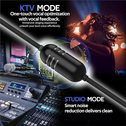 USB-C in-Ear Wired Headphones,Earbuds，3-Year Warranty, with high-Fidelity Sound Card, 5-Mode Audio, Low-Latency Gaming, KTV Vocal Enhancement-Black in Saudi Arabia
