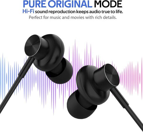 USB-C in-Ear Wired Headphones,Earbuds，3-Year Warranty, with high-Fidelity Sound Card, 5-Mode Audio, Low-Latency Gaming, KTV Vocal Enhancement-Black in Saudi Arabia