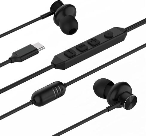 USB-C in-Ear Wired Headphones,Earbuds，3-Year Warranty, with high-Fidelity Sound Card, 5-Mode Audio, Low-Latency Gaming, KTV Vocal Enhancement-Black in Saudi Arabia