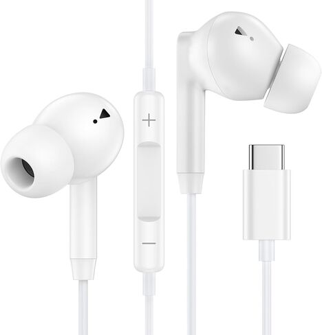 سماعات أذن USB C Samsung سلكية لهاتف Samsung Galaxy S25 Edge S24 Z Flip 7 Z Fold7 A17 A16 A26 A36 A56 A55 A35 A25 A15 A54، Galaxy S25 سماعات أذن سلكية من النوع C مع ميكروفون لهاتف iPhone 17 16 15 in Kuwait