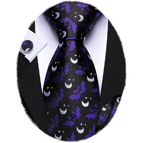 Barry.Wang Man Tie Sets Skull Ties Animal Extra Long Necktie Silk Woven Handkerchief Cufflinks Festival Party Gift in Saudi Arabia