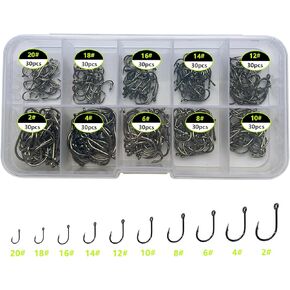 1000pcs 600pcs 300pcs Small Fish Hooks for Freshwater, 10 Specifications of Trout Fishing Hook Set in Saudi Arabia