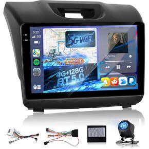 [4+128G] ترقية الراديو لـ Isuzu DMAX وChevrolet Trailblazer Holden S10 Colorado 2015-2018: 9 بوصة Android Incell Touchscreen Carplay Stereo - 5G/WiFi، GPS، EQ، Bluetooth 5.0 + كاميرا احتياطية in Kuwait