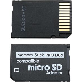 DGZZI 2PCS PSP Memory Stick Adapter Card Slot Adapter Compatible with 128MB 64GB Full Series TF Cards for Micro SD to PRO Duo Compatible with Cameras and Mobile Phones in Kuwait