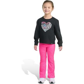 adidas Baby Girls 2-Piece Long Sleeve Graphic Tee & Flare Pant Set, Clear Pink, 2T in Kuwait