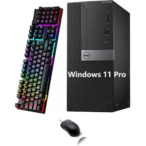 Dell Optiplex 7050 Mini Tower PC Desktop Computer | Windows 11 Pro | 8GB RAM | 256GB SSD | Core i5-7500 | USB WiFi+BT | Keyboard | Mouse | No DVD(Renewed) in Kuwait