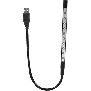 مصباح USB TOPINCN، ضوء لوحة مفاتيح مرن 5 فولت، ضوء USB صغير للوحة مفاتيح الكمبيوتر المحمول، مصباح LED للقراءة، مصباح كمبيوتر محمول LED معقوفة (أسود) in Kuwait