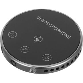 ميكروفون Vaguelly USB متعدد الاتجاهات للكمبيوتر والكمبيوتر المحمول، ميكروفون للمكالمات الجماعية بزاوية 360 درجة مع تصميم سطح المكتب، بث مباشر وملحقات الاجتماعات عبر الإنترنت، أسود in Kuwait