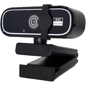 FHD 4K Webcam with AutoFocus, USB Desktop Camera, Black Webcam, Built-in Microphone for Video Conferencing, Online Meetings, Universal Tripod-Ready Clip fits laptops and LCD Monitors. in Kuwait