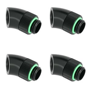 Barrow G1/4" Male to Female 45° Fitting, 360° Rotary 45 Degree Angled Elbow Connector, Rotary Extender Fitting for Computer Water Cooling System (Gold,6-Pack) in Kuwait