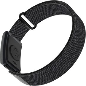 حزام MoKo Bicep لحزام Amazfit Helio، سوار معصم بديل لذراع الكاحل من النايلون 22 مم، حزام ذراع رياضي قابل للتعديل، أسود فانتوم in Kuwait