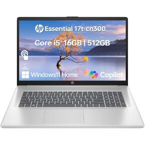 كمبيوتر محمول HP Essential 17 AI، شاشة لمس 17.3 بوصة، Intel Core i5-1334U (10 نواة، حتى 4.6 جيجا هرتز Max Turbo)، ذاكرة الوصول العشوائي 16 جيجابايت، 1 تيرابايت SSD، لوحة مفاتيح بإضاءة خلفية، قارئ بصمات الأصابع، Wi-Fi 6، Windows 11 Home، فضي in Kuwait