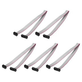 Generic 5 Pcs IDC Flat Ribbon Cable, 2.54mm Pitch 13mm Width 30cm Long 10 to 16 Pin FC to FC Flat Ribbon Connector Jumper Wire for PC, LED Displays in Kuwait