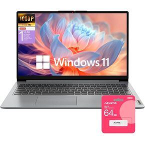 كمبيوتر محمول لينوفو مقاس 15 بوصة مع برنامج Lifetime Office 365 للويب، وذاكرة وصول عشوائي سعتها 8 جيجابايت، وتخزين eMMC سعة 128 جيجابايت، ووحدة المعالجة المركزية Intel، ولوحة أرقام 10 مفاتيح، ونظام التشغيل Windows 11 Home، ومنفذ USB خارجي بسعة 64 جيجابايت in Kuwait