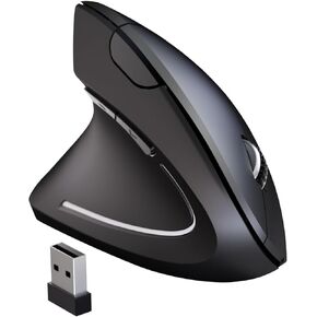 Left Handed Mouse,Left Handed Ergonomic Mouse, 2.4G USB Wireless Left Handed Vertical Mouse, Adjustable DPI(800/1200/1600),6 Buttons for PC,Mac,Laptop,Windows,Desktop – Black in Saudi Arabia