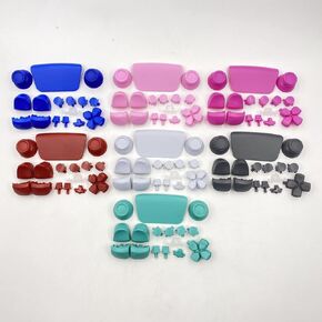 مجموعة كاملة من الأزرار L1 R1 L2 R2 Triggers Dpad Mod Thumbstick Cap لـ PS5 1.0 V1 BDM-010 ABXY D-pad Button (رمادي أبيض) in Kuwait