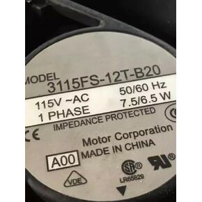 3115FS-12T-B20 8038 2-Pin AC115V 7.5/6.5W 80x80x38mm 8cm مروحة تبريد محورية in Kuwait
