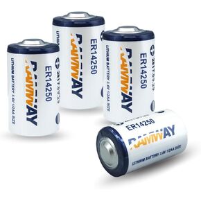 1/2AA LS 14250 ER14250 بطارية ليثيوم 3.6 فولت 1200 مللي أمبير متوافقة مع مراقبة حركة طوق الكلب/نظام أمان المنزل/نظام إنذار (4 عبوات) in Kuwait