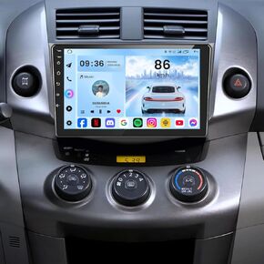 [4+64G] Android 13 Car Stereo with Wireless Apple Carplay & Android Auto for Toyota Rav4 2006-2012 9" Touchscreen Radio Upgrade with AHD Camera,GPS Navigation,SWC,WiFi,FM,Bluetooth in Kuwait