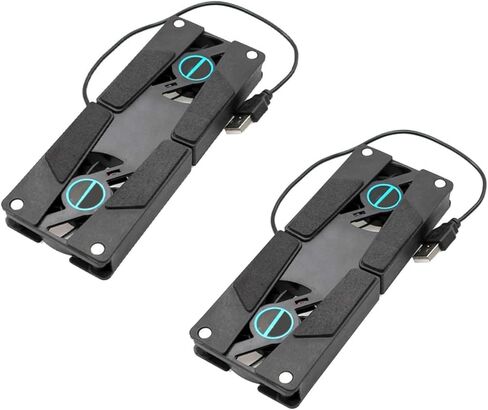 Sewroro 2PCS قابلة للطي لوحة تبريد الكمبيوتر المحمول مراوح مزدوجة USB بالطاقة دعم التهوية لجميع أجهزة الكمبيوتر المحمول خفيفة الوزن برودة للطلاب المسافرين بغرض العمل in Kuwait