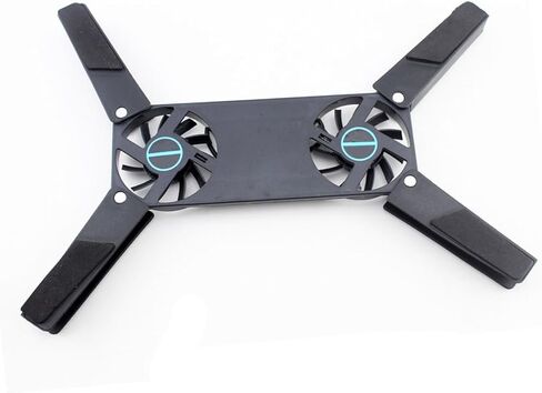 Sewroro 2PCS قابلة للطي لوحة تبريد الكمبيوتر المحمول مراوح مزدوجة USB بالطاقة دعم التهوية لجميع أجهزة الكمبيوتر المحمول خفيفة الوزن برودة للطلاب المسافرين بغرض العمل in Kuwait