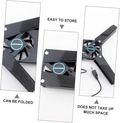 Sewroro 2PCS قابلة للطي لوحة تبريد الكمبيوتر المحمول مراوح مزدوجة USB بالطاقة دعم التهوية لجميع أجهزة الكمبيوتر المحمول خفيفة الوزن برودة للطلاب المسافرين بغرض العمل in Kuwait