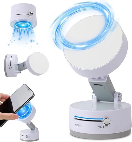 حامل هاتف على شكل كأس شفط - حامل هاتف مغناطيسي للسيارة، زاوية قابلة للتعديل 180 درجة، حامل هاتف السيارة على لوحة القيادة/الزجاج الأمامي غير قابل للانزلاق، معدن حلقي إضافي. in Kuwait