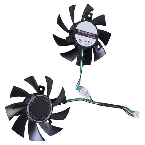 1 زوج 75 مللي متر بطاقة الرسومات التبريد VGA مروحة FD8015U12D 4Pin 12 فولت مبردات مروحة ل GTX1660Ti RTX2060 الألعاب OC in Kuwait