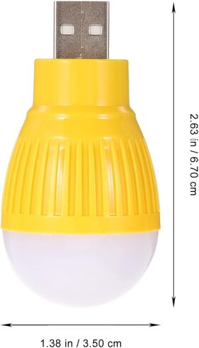 Uonlytech 4pcs USB LED Mini Light Bulbs, Warm Yellow USB Night Lights for Travel and Home, Compact Emergency Small Lamps with Soft Glow in Saudi Arabia