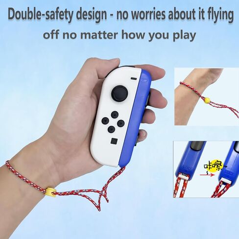 LIUWTIANXIN حزام المعصم المتوافق مع زوج حبل اليد Joycon - 2 حزمة من ملحقات قطع غيار الحبل لوحدة التحكم Joy Con Joy-Con 【غير متوافق مع وحدات تحكم الجيل الثاني من Joy-Con】 in Saudi Arabia