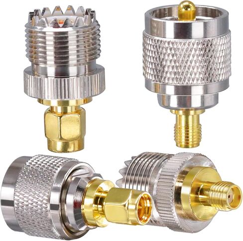 SMA إلى UHF PL259 CB محول هوائي الراديو، PL259 إلى SMA موصلات كابل محوري، SO239 إلى SMA ذكر إلى أنثى محول محوري عدة 4 أنواع مجموعة لهوائيات FPV، كابل محوري، هوائي راديو هام، أجهزة راديو Wi-Fi in Saudi Arabia