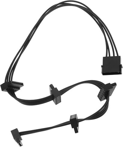 SING F LTD 4Pin IDE Male to 15Pin SATA Splitter Power Extension Cable for Compatible with 2.5-inch SSDs/3.5-inch Hard Drives(50cm) in Saudi Arabia