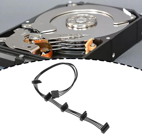 SING F LTD 4Pin IDE Male to 15Pin SATA Splitter Power Extension Cable for Compatible with 2.5-inch SSDs/3.5-inch Hard Drives(50cm) in Saudi Arabia