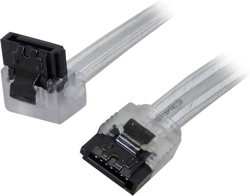 Nippon Labs كابل ساتا SATA3L0.8FT-90/180BU مع مزلاج قفل، أزرق in Saudi Arabia