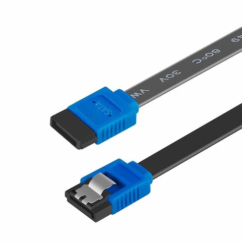 SATA Cable III, SATA Cable III 6Gbps Straight HDD SDD Data Cable with Locking Latch 18 Inch Compatible for SATA HDD, SSD, CD Driver, CD Writer - Blue in Saudi Arabia