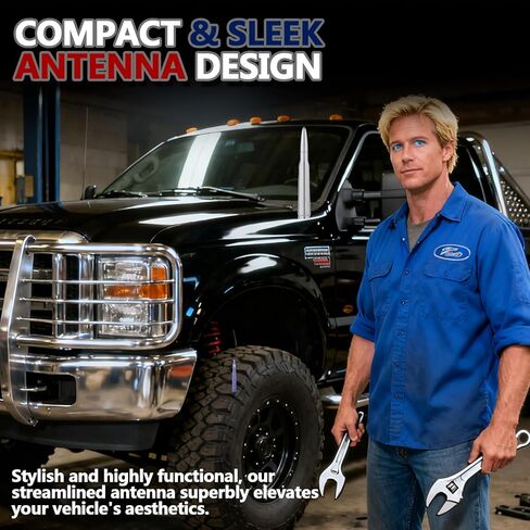 هوائي سيارة 5.5 بوصة، مظهر مصمم حديثًا، بديل هوائي رصاصة مناسب لسيارة Ford F150 F250 F350 RAM 1500 2500 GMC Denali Chevy Pick-up in Kuwait