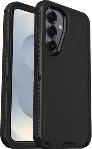 Defender Case Compatible with Samsung Galaxy S25 Case Included Belt Clip Holster Kickstand-Black in Saudi Arabia