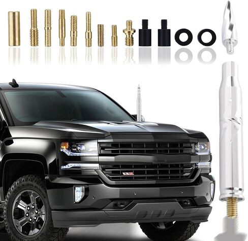 هوائي سيارة 5.5 بوصة، مظهر مصمم حديثًا، بديل هوائي رصاصة مناسب لسيارة Ford F150 F250 F350 RAM 1500 2500 GMC Denali Chevy Pick-up in Kuwait