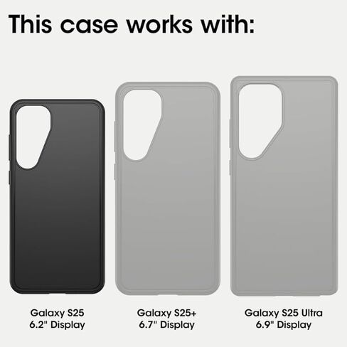 Defender Case Compatible with Samsung Galaxy S25 Case Included Belt Clip Holster Kickstand-Black in Saudi Arabia
