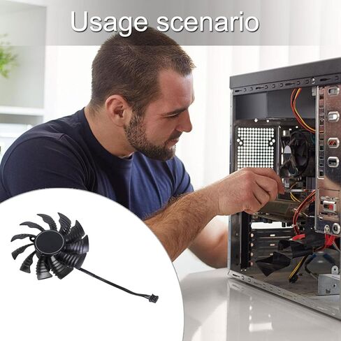 80mm/3.15inch PLA09215S12H 3Pin 12V VGA Fan Graphics Card Cooling for GTX1650 1630 ITX OC in Saudi Arabia