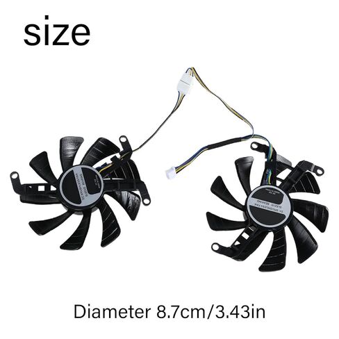 2Pcs 87mm RTX2060 Graphics Card Cooling VGA Fan T129015SU 4Pin 12V Coolers Fan for RTX2060 2070 Super GTX1660 in Saudi Arabia